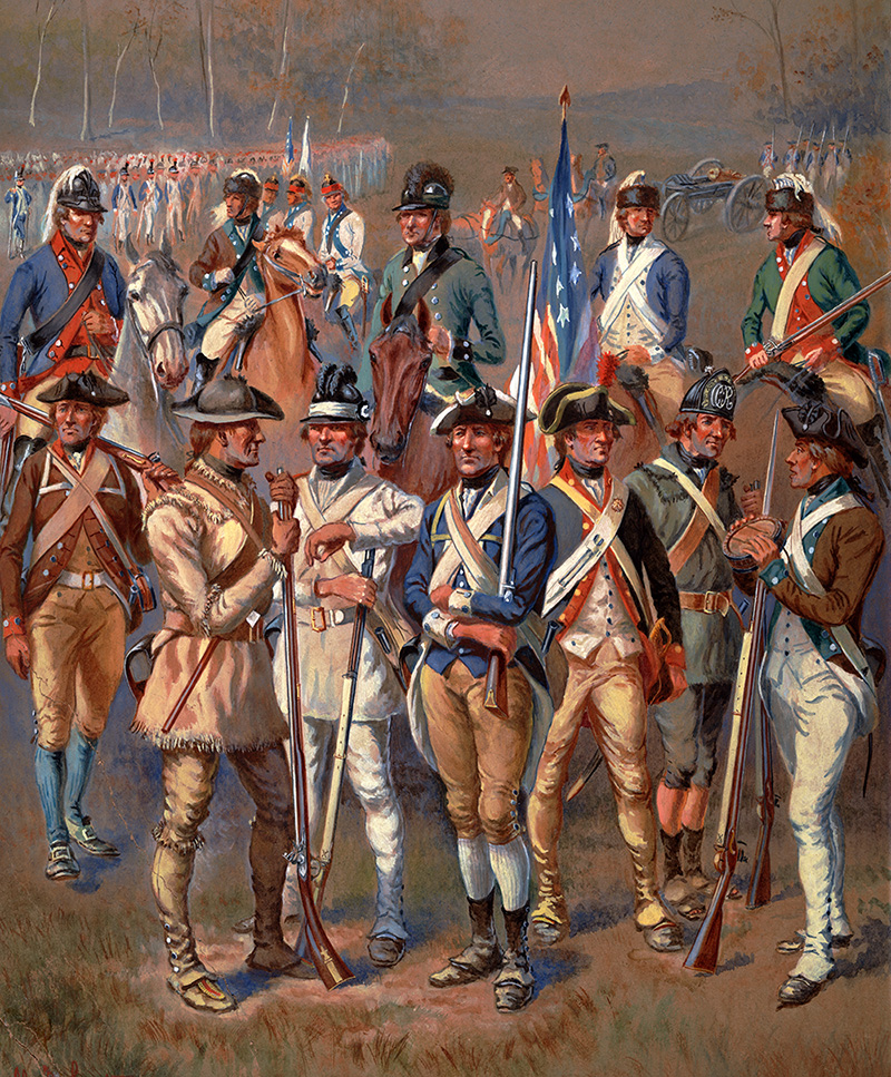Types of American Army, 1775-83 by Charles M. Lefferts. (Anne S. K. Brown Military Library)