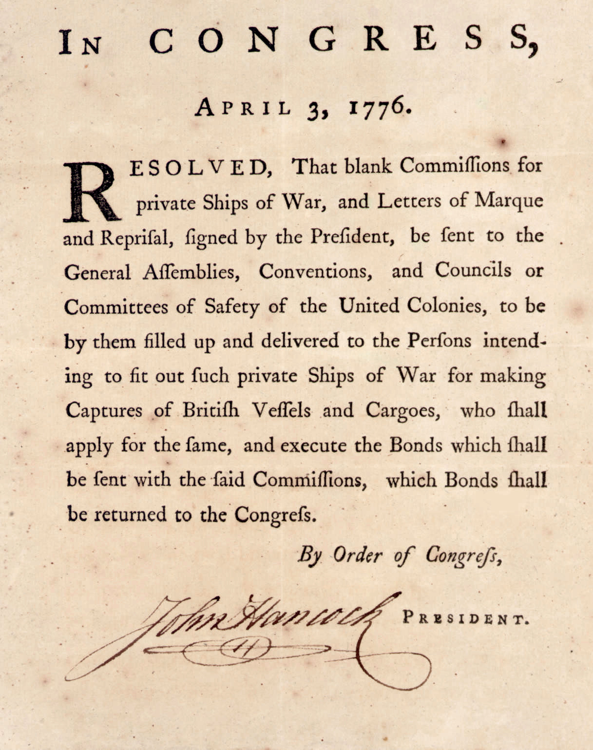 Royal Letter of Marque Pirate Commission King George 3rd