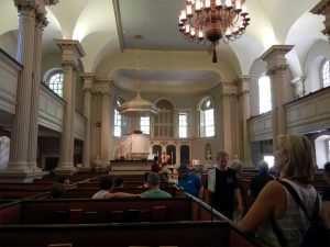 Interior of King's Chapel. Photo by author.