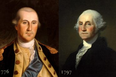George Washingtion in 1776 and 1797