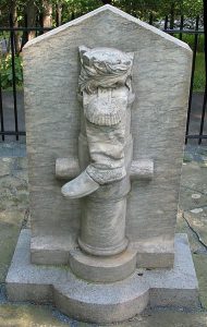 Boot Monument at Saratoga National Battlefield commemorating the wounded foot of Benedict Arnold. 