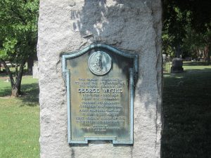 George Wythe grave in Richmond, VA. Photo by Billy Hathorn.
