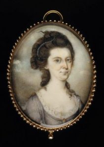 Joseph Dunkerley's miniature portrait of Mrs. Paul Revere (Rachel Walker), circa 1784-85. Source: Museum of Fine Arts Boston