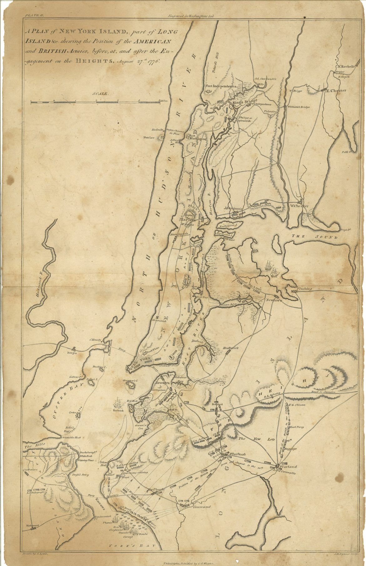 1776 Map of NY illustrated 1807 - Journal of the American Revolution