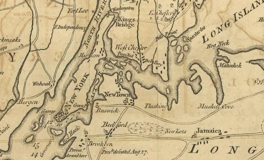 Cursedly Thrashed The Battle Of Harlem Heights Journal Of The   1776 Map Of The British Armies In NY Detail 1024x623 