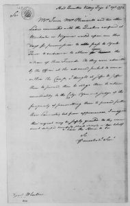 Letter Washington wrote regarding Mrs. Drinker and her friends. Click to enlarge. George Washington Papers at the Library of Congress, 1741-1799: Series 4. General Correspondence. 1697-1799. George Washington to Thomas Wharton, April 6, 1778.   Image 514/1082.