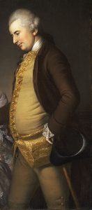 Portrait (detail) of John Cadwalader (1772) by Charles Willson Peale. Current location: Philadelphia Museum of Art