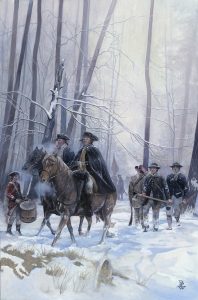 "The Bitter Winter at Jockey Hollow" by Pamela Patrick White (whitehistoricalart.com)