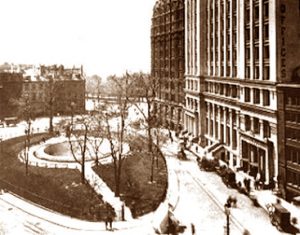 Bowling Green Park circa 1890. Source: New York University