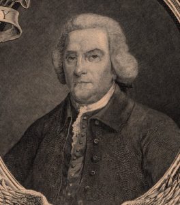 Portrait of Hugh Gaine. Part of Samuel Perkins Gilmore prints, 1718-1935. Source: Kentucky Library