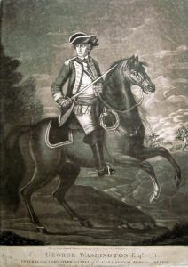 Anonymous (British), after “Alexander Campbell,” George Washington, Esqr. General and Commander in Chief of the Continental Army in America, mezzotint and line engraving, 1775. Photo: New York Public Library.
