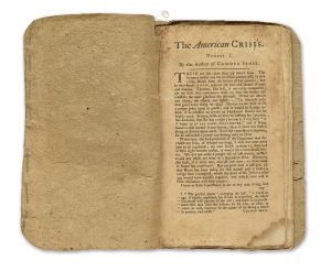 Thomas Paine's The American Crisis, Number I, as it was sold at auction November 24, 2014. Source: Swann Auction Galleries