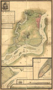 A Survey of the City of Philadelphia, 16 November 1777, by John Montresor. Source: Library of Congress
