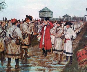 Vincennes 24 February 1779 painting by Charles H. McBarron. Source: U.S. Army Center of Military History