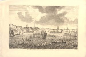 "A View of Gravesend in Kent, with Troops passing the Thames to Tilbury Fort." (British Museum)