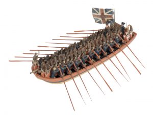 Contemporary model of a troopboat. (Royal Museums Greenwich)