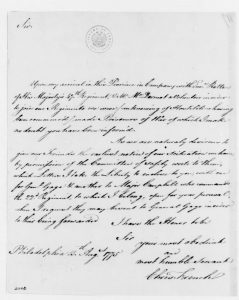 Major French wrote at least eight letters to General Washington, the first one on August 15, 1776 (George Washington Papers, Library of Congress).