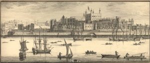 An engraving of the Tower of London in 1737 by Samuel and Nathaniel Buck. (British Museum)