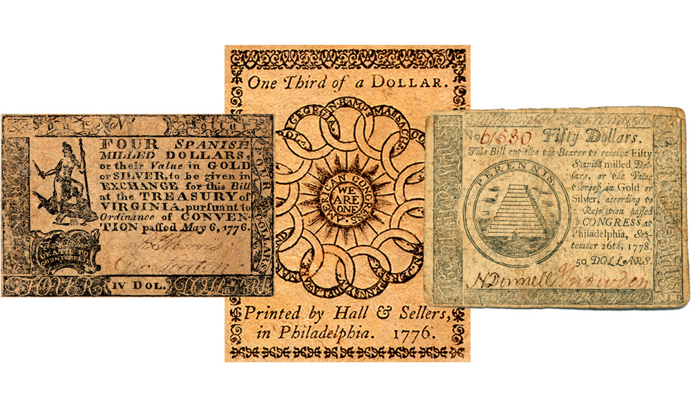 Revolutionary War Replica Currency 
