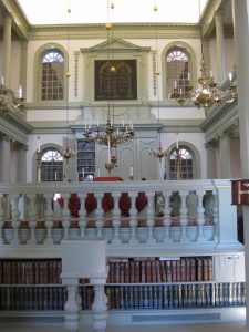 Touro Synagogue, designed by Peter Harrison, 1759-1763, Newport, Rhode Island. (Photo courtesy of author)