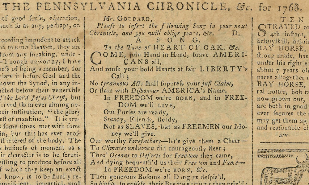 Sheet music cover image of the song 'King and Country An English Patriotic  Song Taken from the Boston Patriotic Song of Adams and Liberty', with  original authorship notes reading 'Written by Thomas