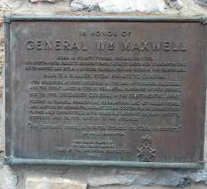 Plaque honoring General William Maxwell (Photo by author)