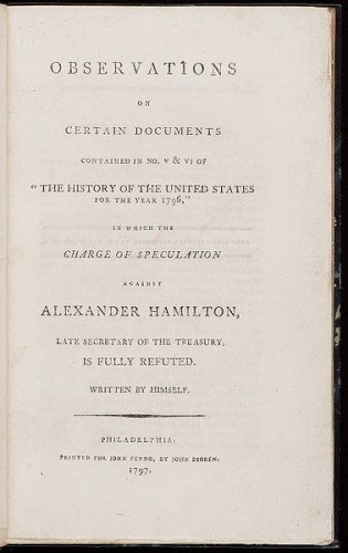 The Reynolds Pamphlet, 1797 (Smithsonianmag.com)