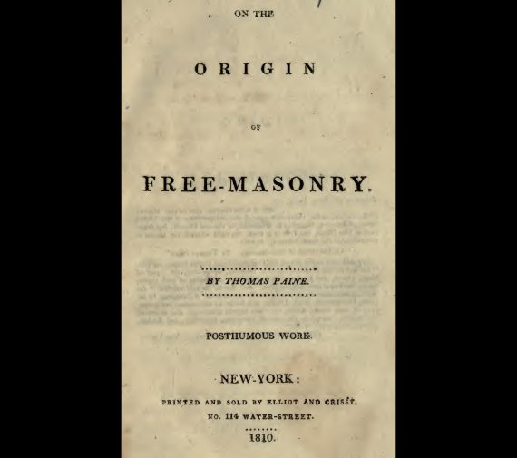 thomas paine an essay on the origin of freemasonry
