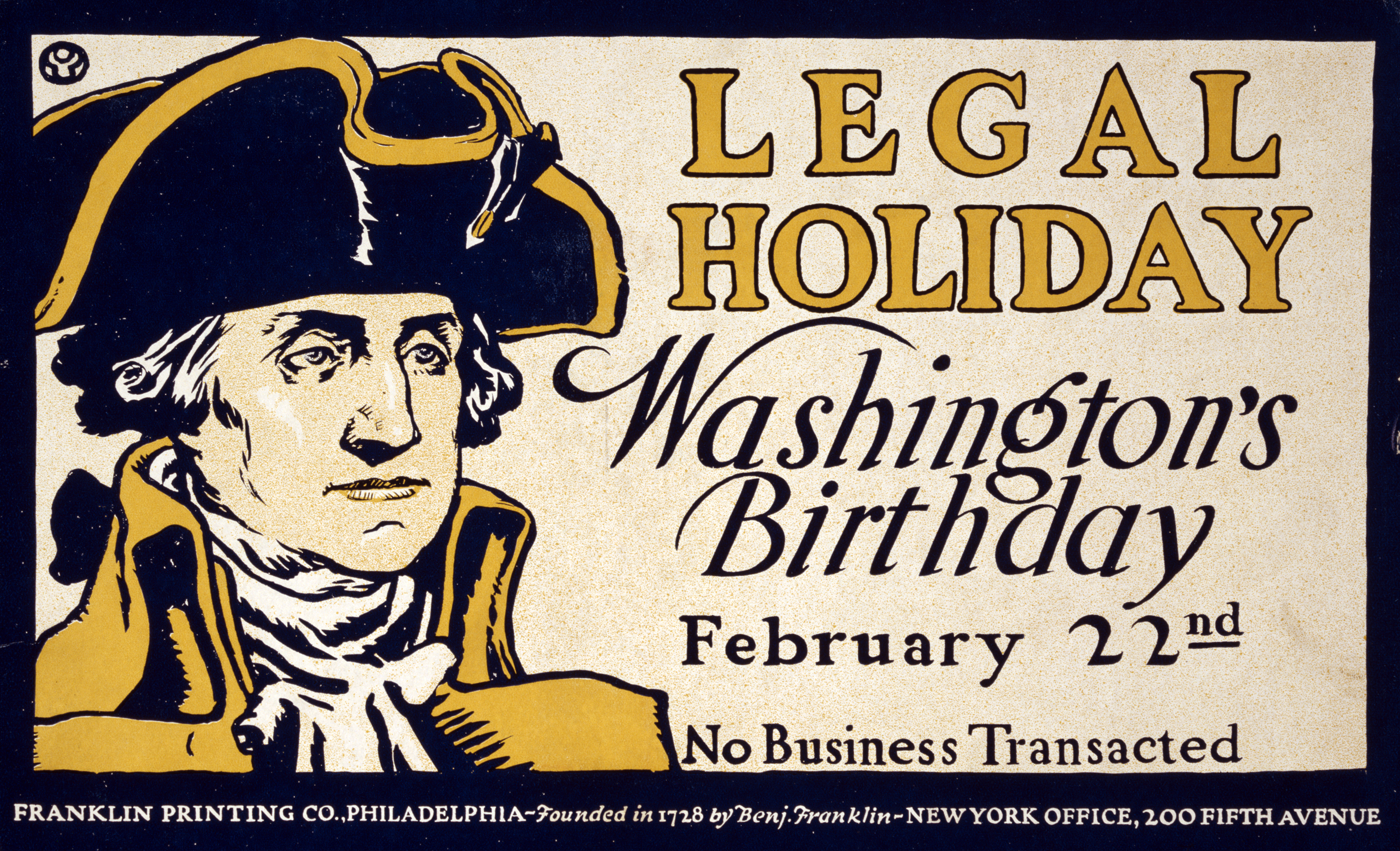 Washington Birthday Sign Journal of the American Revolution