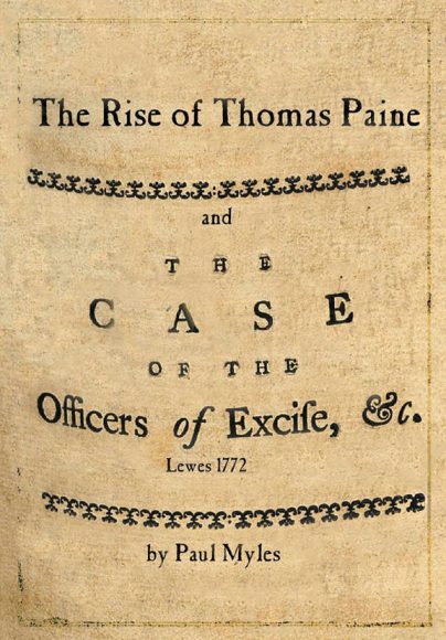 The Rise Of Thomas Paine And The Case Of The Officers Of Excise ...