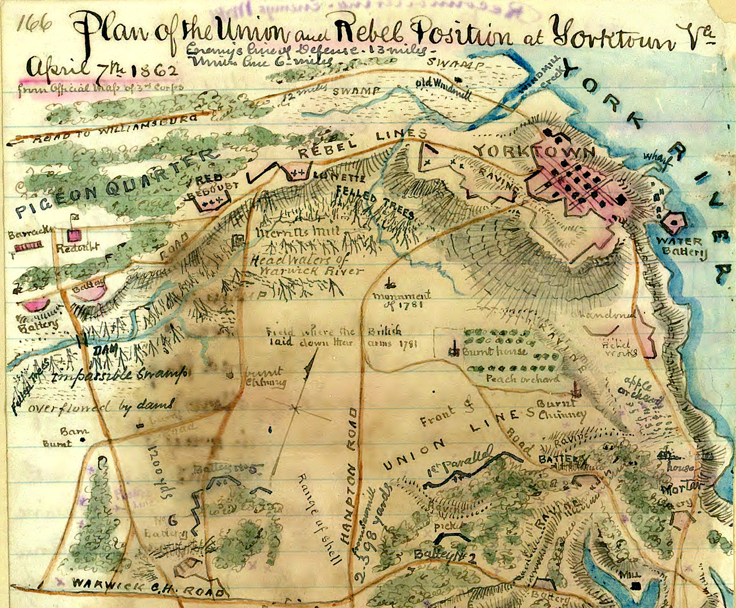 MAP Yorktown 1862 