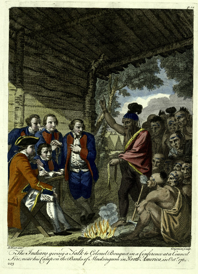 War And Conflict In The Ohio Country During The American Revolution   Bouquet With Ohio Indians NYPL 