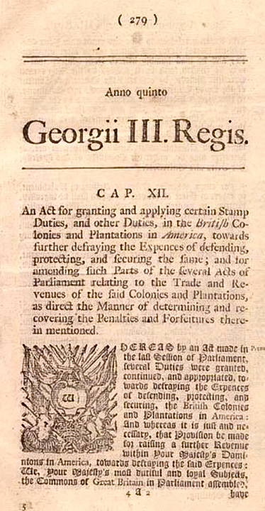 Parliament’s Stamp Act Dilemma