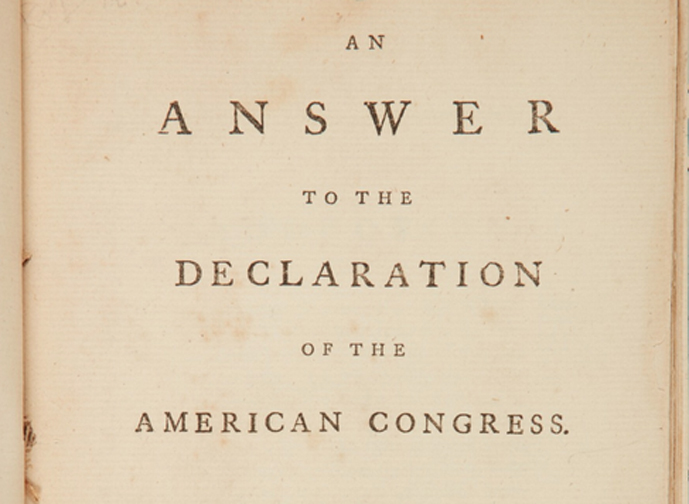 That Audacious Paper: Jonathan Lind and Thomas Hutchinson Answer the Declaration of Independence
